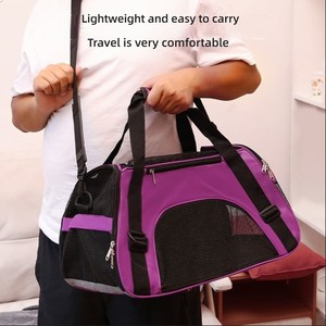 Taşınabilir Crossbody yüksek kalite katlanabilir tasarım dayanıklı genişletilebilir havayolu köpek malzemeleri seyahat evcil hayvan taşıyıcı kedi çantası - Product Image 5