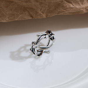 Retro Obsession <b>Ring</b> For Men Spike Design <b>Adjustable</b> Open Band Fashion Hip Hop Style Jewelry Gift - Product Image 2