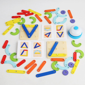 Rompecabezas de madera creativo con forma de tablero, juguete educativo para niños de 2 a 4 años con formas y números coloridos, juego de aprendizaje - Product Image 4