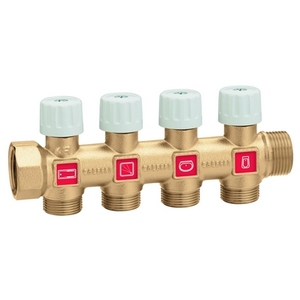 Collettore Modulare con Rubinetti 3/4" X 4 Derivazioni per Valvole di Scarico - Product Image 1