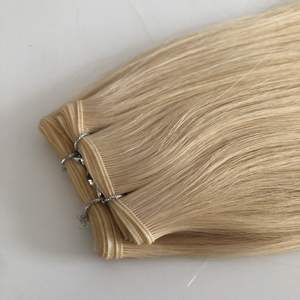 Extensions de <span class=keywords><strong>cheveux</strong></span> humains doublement étirés, d'un seul donneur, nouvelle trame nouée à la main, trame Genius européenne - Product Image 4