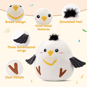 Almohada de Peluche de Gaviota de 12'' Personalizable al por Mayor, Adorable Peluche de Gaviota para Abrazar, Regalo Perfecto para Niños, Niñas y Amigos - Product Image 2