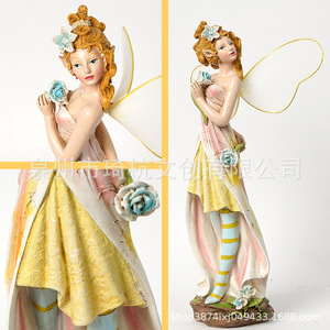 ตุ๊กตาเอลฟ์นางฟ้าดอกไม้ QH-21539 ของตกแต่งสวนกลางแจ้งสำหรับตกแต่งบ้าน ลานบ้าน ห้องนั่งเล่น ห้องทำงาน - Product Image 1