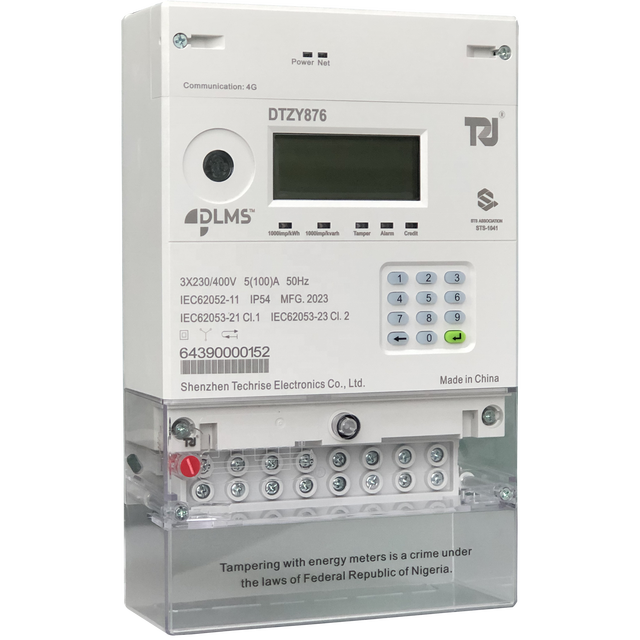Nigeria Plug and Play Module Replaceable Battery 4G Communication Kwh Prepaid Meter Three Phase Energy Meter Smart Meter
