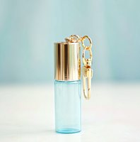 Flacon Roll-on Cylindrique en Verre Coloré 5ml 10ml avec Bouchon Porte-clés pour Huile Essentielle/Parfum – Emballage Cosmétique – Vente Flash