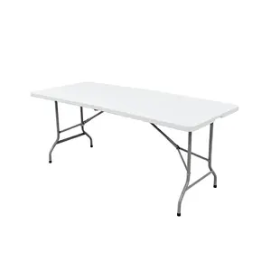 Table pliante en plastique PE-HD 6 pieds Valise Pique-nique Table d'extérieur pliable Fabricant