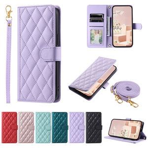 Étui de téléphone magnétique Honor avec fente pour cartes, cordon, en PU+TPU, antichoc, portefeuille pour iPhone à clapet, en cuir carré - Product Image 1