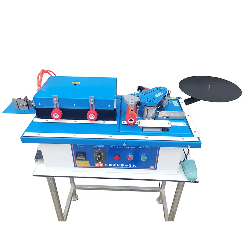 Woodworking machinery double-sided automatic gluing edge banding machine for sale at low price trimming board edge