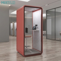 Cabine de réunion acoustique de bureau avec ventilateur et système d'éclairage LED, en stock à Guangzhou