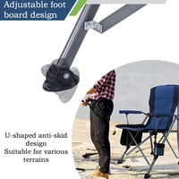 Chaise de camping pliable pour adultes d'extérieur, chaise de réalisateur à dossier haut avec accoudoirs, chaise de camping pliable portable avec porte-gobelet