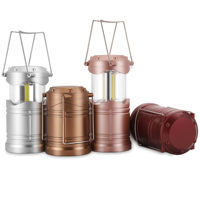 Lanterne de camping LED pliable avec éclairage à 360 degrés, étanche, alimentée par 3 piles AA, lumière de nuit portable pour l'extérieur, autonomie de 30 heures