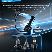 Portable High Pressure 120PSI Bike Foot Pump Pressure Gauge Waterproof Durable for Cars/Motorcycles-Steel Alloy Material