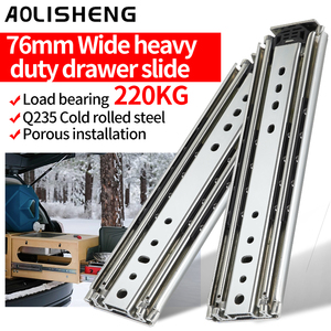 Aolisheng Zware Lade Schuift 76Mm Breedte Vergrendeling Volledige Verlenging Kogellager Glijbanen 500 Pond Laadvermogen - Product Image 2