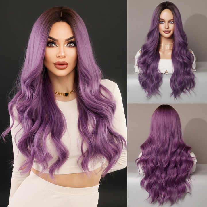 Gradient big wave curly hair wig  KF9238