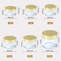 Bouteille de luxe pour crème 30-300g, pots à crème à bouchon à vis, design luxueux, large ouverture, couleur transparente, rechargeable