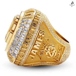 Anillo de Campeonato Personalizado de la Marca HJ, de Lujo para Hombre, Chapado en Oro, de Aleación, con Incrustaciones de Cristal, de los Lakers de Los Ángeles 2020, de <span class=keywords><strong>LeBron</strong></span> James, para Fanáticos - Product Image 3