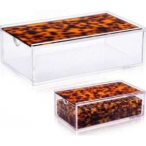 Estojo de Mahjong em Acrílico Portátil e Removível, Caixa de Armazenamento Transparente Vazia para 160 Peças de Mahjong Americano de 1.2 polegadas (Peças Não Incluídas) - Product Image 1
