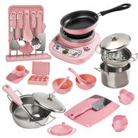 En gros, Jouets de cuisine pour jeu d'imitation, pour jeu intérieur à la maison, avec mini ustensiles de cuisine réalistes à faire soi-même, pour filles et enfants