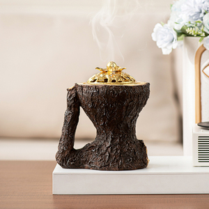 Quemador de Incienso de Resina con Diseño Único, Estilo Natural Rústico, Quemador de Incienso Árabe - Product Image 3