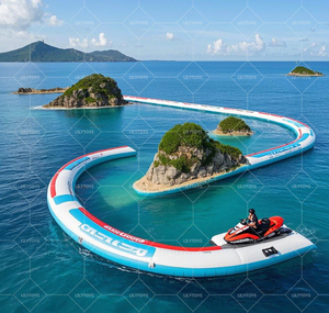 Île flottante Lilytoys, parc aquatique gonflable, piste de course de jet <span class=keywords><strong>ski</strong></span> - Product Image 5