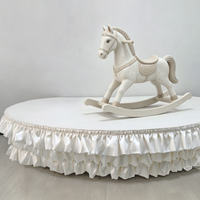 Nappe de table moderne personnalisée en soie de lait faite à la main pour baby shower, fête d'anniversaire, toile de fond, décoration de dessert pour garçon ou fille, aménagement d'événements
