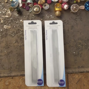 D&amp;D Metal Needlework Circular Needles Set 15cm Length Sewing Accessory Plastic Aluminium <strong>Stitch</strong> <strong>Holder</strong> Knitting Needles - Product Image 1