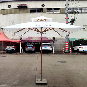 Parapluie d'extérieur en bois massif à poteau central en bois dur à poteau droit Parapluies de villa jardin de loisirs <span class=keywords><strong>parasol</strong></span> de protection UV ensoleillé - Product Image 6