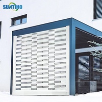 Vente en gros porte à volet roulant en cristal épaissi porte coulissante en alliage d'aluminium porte à volet roulant électrique à moteur silencieux