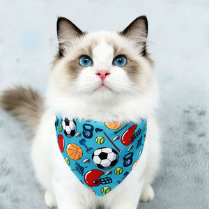 Yisi Pet Bandana Adjustable Digital Print Sports Pattern Cat <b>Dog</b> Neck Bib For Party Decorate - Product Image 4