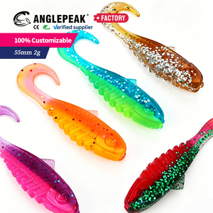 <span class=keywords><strong>Leurre</strong></span> souple 55mm 2g en PVC à queue bouclée, 5 couleurs, pour la pêche en eau douce et salée, <span class=keywords><strong>leurre</strong></span> fondant à queue bouclée pour la <span class=keywords><strong>truite</strong></span> et le bar - Product Image 1