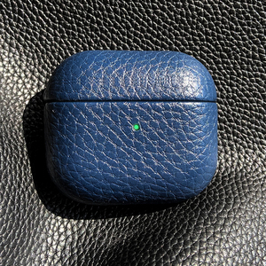 Logo personnalisé en cuir véritable chargement de batterie écouteurs sans fil housse de protection pour <span class=keywords><strong>AirPods</strong></span> pro pour iPhone PU grain de galets - Product Image 4