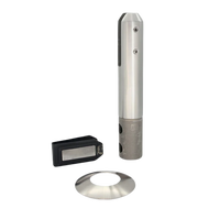 Supports de verre robustes et réglables en acier inoxydable satiné 2205 pour balustrades en verre trempé d'extérieur, d'hôtel, de villa, d'escalier, de balcon et de piscine