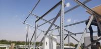 Structures au sol de montage photovoltaïque sur mesure en acier galvanisé à chaud pleine dimension, robustes, de type MW, pour fermes solaires, garantie 25 ans