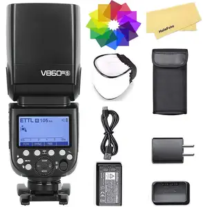 GODOX v860iii Blitz-Speedlite-Lampe, 76ws 2.4G TTL HSS 1 / 8000s, 480 volle Power-Flasche, 2600mAH Lithium-Ionen-Akku, 0.