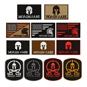 Parche Bordado Termoadhesivo <span class=keywords><strong>de</strong></span> Guerrero Espartano para Casco, Brazalete <span class=keywords><strong>de</strong></span> PVC/Goma/Silicona, Decoración para Ropa y Bolsas - Product Image 1