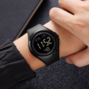 Skmei Digital Watch Men Black Tpu Strap 3Bar Waterproof Countdown Alarm Sport Watch - Product Image 4