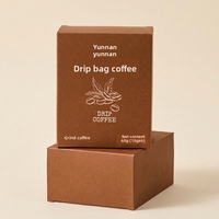Boîte d'emballage en carton pour café, autoportante, à suspendre à l'oreille, en matériaux recyclés, taille et couleur personnalisables