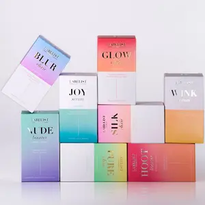Caixa de embalagem de creme para os olhos com impressão personalizada, frasco conta-gotas para cuidados com a pele, caixas de papel para perfume cosmético