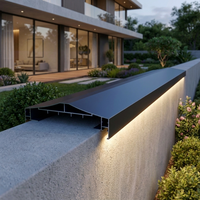 Utilisable comme couvercle étanche pour mur de garde-corps en briques et mortier sur le périmètre de la terrasse, éclairage LED en bande peut être installé