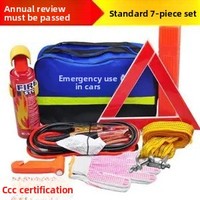 Kit d'urgence automobile portable, ensemble d'outils de sauvetage automobile, extincteur de véhicule, trousse de premiers soins multifonction, triangle de signalisation