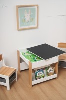 Ensemble de chaises multifonctionnelles pour enfants Table de jeu avec rangement