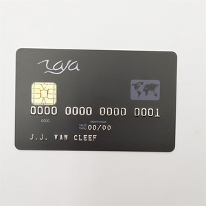 Tarjeta <span class=keywords><strong>pl</strong></span>ástica IC tarjeta inteligente chip dorado número en relieve - Product Image 1