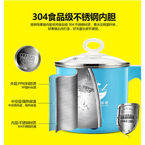 Mini-cuiseur électrique Lingrui 1L rose avec fonction anti-brûlure à sec pour la maison et les étudiants - Product Image 3