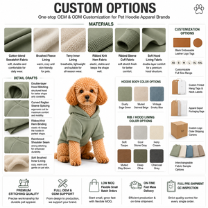 Sweat à capuche pour chien en polaire douce de couleur unie, vêtements pour animaux de compagnie, sweat-shirt chaud à capuche avec poignets élastiques personnalisés, tenue quotidienne pour petits animaux pour la promenade - Product Image 2