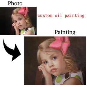 Original picture pure 100% hand-painted portrait character photo animal realistic frame custom oil painting art artwork