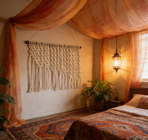 Tapisserie murale en <span class=keywords><strong>macramé</strong></span> à franges bohèmes, décoration artistique pour la maison, décoration pour chambre à coucher - Product Image 6