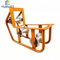 Rouleau de guidage industriel triple en aluminium YILI, poulie d'entrée robuste pour outil professionnel de tirage de câbles de télécommunications souterrains