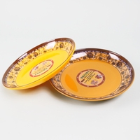 Assiette à dîner en mélamine écologique de 8 pouces de profondeur Assiettes à soupe en plastique bon marché de différentes tailles et couleurs pour restaurants