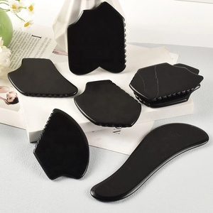 SPA acupuntura raspado cuerpo pie espalda cara cuello masajeador belleza Guasha tablero negro Bian piedra Gua Sha herramientas de masaje - Product Image 6