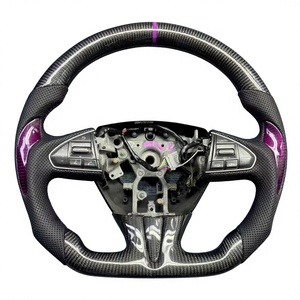 Volant personnalisé en fibre de carbone véritable pour Infinit/i Q50 Q50S Red <span class=keywords><strong>Sport</strong></span> 400 2014 2015 2016 2017 2018 2019 <span class=keywords><strong>2020</strong></span> 2021 - Product Image 4